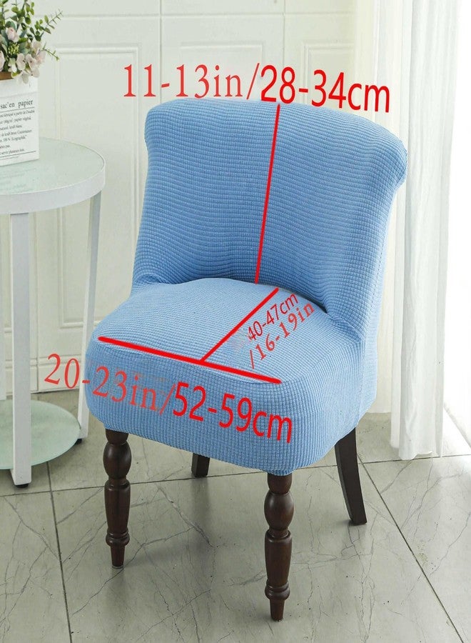 Aunite Armless Accent Chair Cover, Jacquard Stretch Armless Slipper Chair Cover,Modern Solid armless Chair slipcover for Living Cafe Hotel (Beige,M) - Image 2